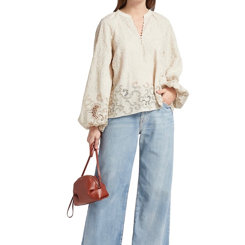 Jonathan Simkhai Jaid Embroidered Blouse - Picture 6 of 14
